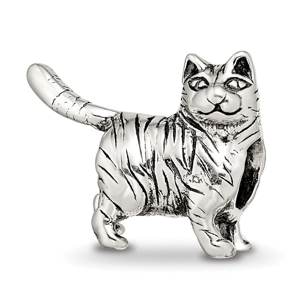 Sterling Silver Reflections American Shorthair Cat Bead