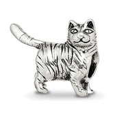 Sterling Silver Reflections American Shorthair Cat Bead