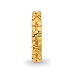Sterling Silver Gold-Plated Floral Spacer Bead with Polished Finish