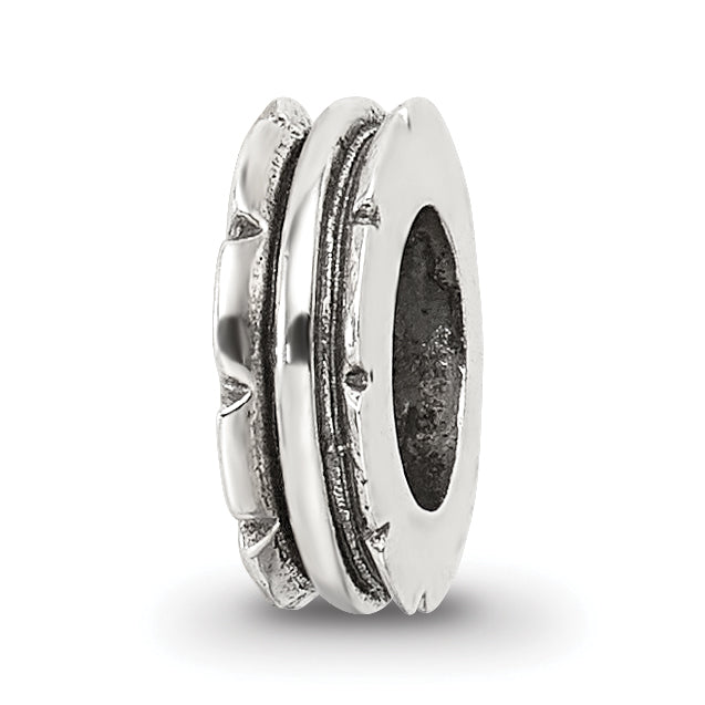 Sterling Silver Reflections Grooved Spacer Bead