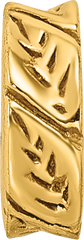 Sterling Silver Gold-Plated Leaf Spacer Bead with Polished Finish