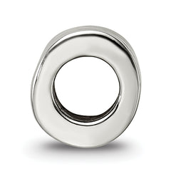 Sterling Silver 925 Spacer Bead with Wavy Design and Antiqued Finish