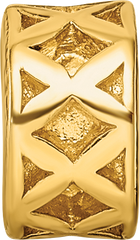 Sterling Silver Gold-Plated Spacer Bead with Polished Finish for Elegant Jewelry