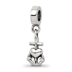 Sterling Silver Reflections Heart, Cross & Anchor Dangle Bead