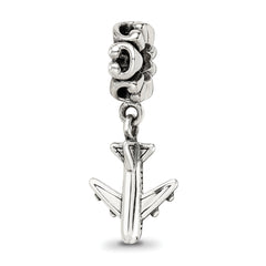Sterling Silver Reflections Airplane Dangle Bead