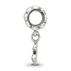 Sterling Silver 925 Antiqued Letter B Dangle Bead Solid Charm