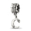 Sterling Silver Reflections Letter C Dangle Bead