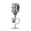 Sterling Silver Reflections Letter P Dangle Bead