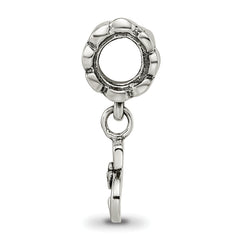 Sophia Jewelers Sterling Silver 925 Letter S Dangle Bead with Antiqued Finish