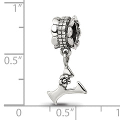 Sterling Silver Reflections Letter Y Dangle Bead