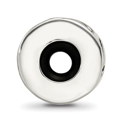 925 Sterling Silver Antiqued Stopper Bead with Solid Cast Design