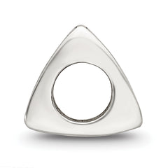 925 Sterling Silver Antiqued Letter C Triangle Bead Solid & Elegant Design