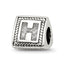 Sterling Silver Reflections Letter H Triangle Block Bead