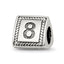 Sterling Silver Reflections Number 8 Triangle Block Bead