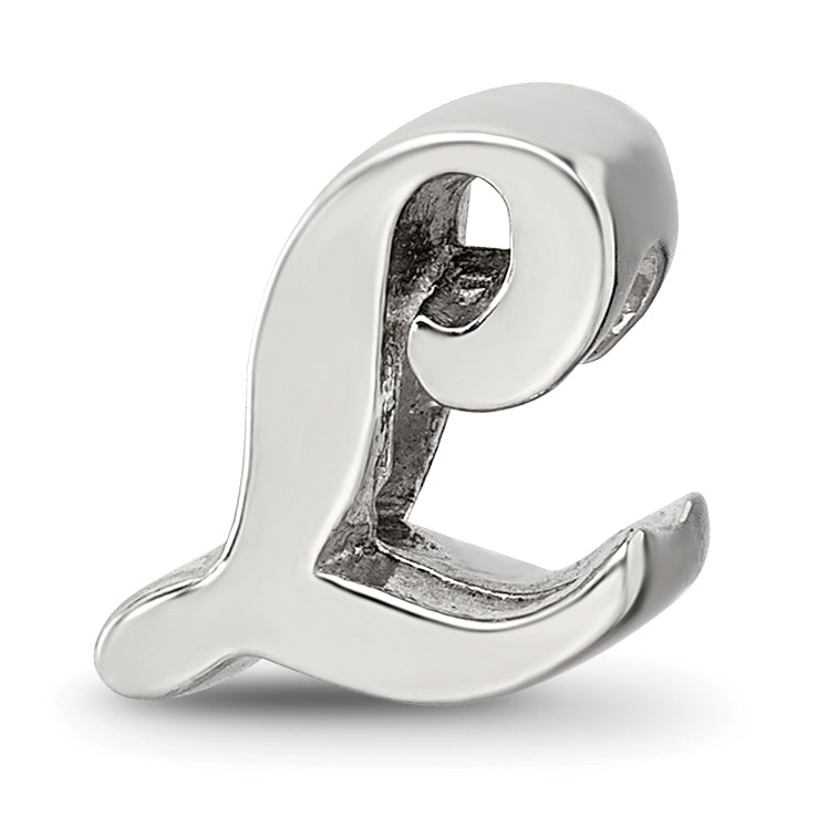 Sterling Silver Reflections Letter L Script Bead