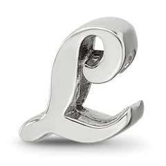 Sterling Silver Reflections Letter L Script Bead