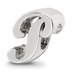 Sterling Silver Reflections Letter P Script Bead