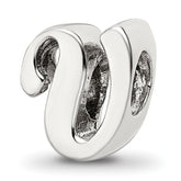 Sterling Silver Reflections Letter V Script Bead