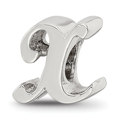 Sterling Silver Reflections Letter X Script Bead