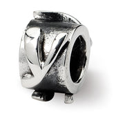 Sterling Silver Reflections Letter Y Message Bead
