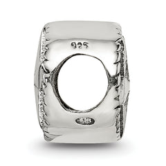 Sterling Silver 925 Antiqued Star Bead Solid Casted Themed Design