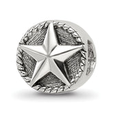 Sterling Silver Reflections Antiqued Star Bead