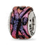 Sterling Silver Reflections Purple Dichroic Glass Bead