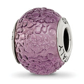 Sterling Silver Reflections Purple Italian Murano Bead