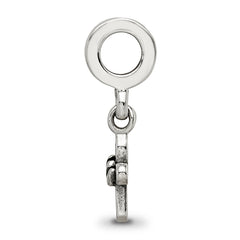 Sterling Silver 925 Reflections Cross Dangle Bead with Polished Finish