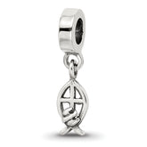 Sterling Silver Reflections Ichthus Dangle Bead