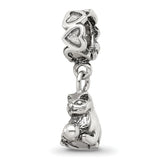 Sterling Silver Reflections Kitten with Ball Dangle Bead