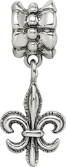 Sterling Silver Reflections Fleur de Lis Dangle Bead