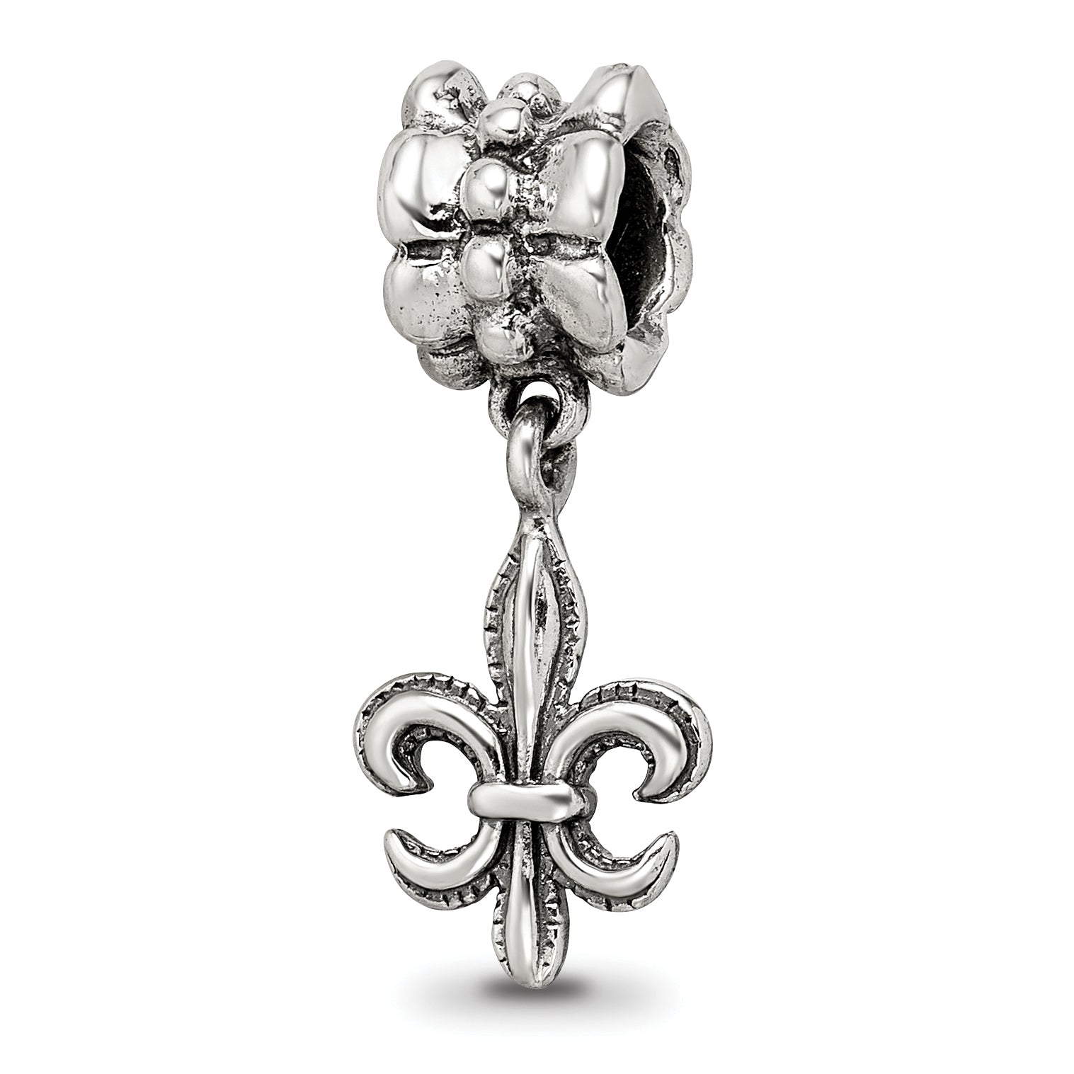 Sterling Silver Reflections Fleur de Lis Dangle Bead