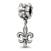 Sterling Silver Reflections Fleur de Lis Dangle Bead