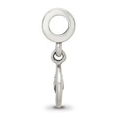 Sterling Silver 925 Crescent Moon Dangle Bead with Polished Finish