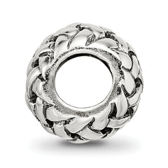 Sterling Silver 925 Basketweave Bali Bead with Antiqued Finish by Sophia Jewelers