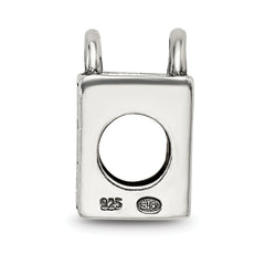 Sterling Silver 925 Antiqued Born to Shop Bead for Charm Bracelets