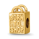 Sterling Silver Gold-plated Reflections Born to Shop Bead