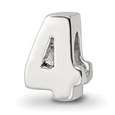 Sterling Silver Reflections Number 4 Bead