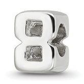 Sterling Silver Reflections Number 8 Bead
