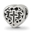 Sterling Silver Reflections Kids Heart w/Cross and Scroll Bead