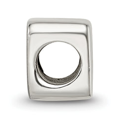 Sterling Silver 925 Kids Number 0 Bead with Polished Finish, Casted Design