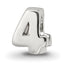 Sterling Silver Reflections Kids Number 4 Bead