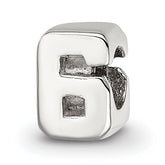 Sterling Silver Reflections Kids Number 6 Bead