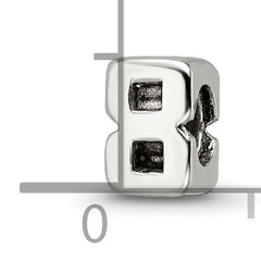 Sterling Silver 925 Kids Number 8 Bead with Polished Finish