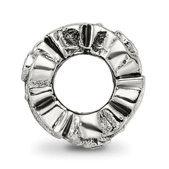 Sterling Silver 925 Butterfly Bead with CZ Accent Antiqued Finish