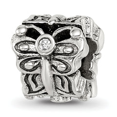 Sterling Silver Reflections Butterfly w/CZ Bali Bead