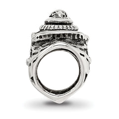 Sterling Silver 925 Antiqued Cruise Ship Bead Solid Themed Jewelry
