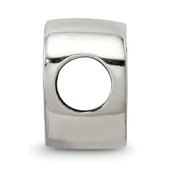 Sterling Silver 925 Antiqued Mom Heart Bead Solid Casted for Charm Bracelets