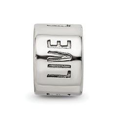 Sophia Jewelers Sterling Silver 925 Live Laugh Love Spacer Bead Antiqued Solid Themed Design